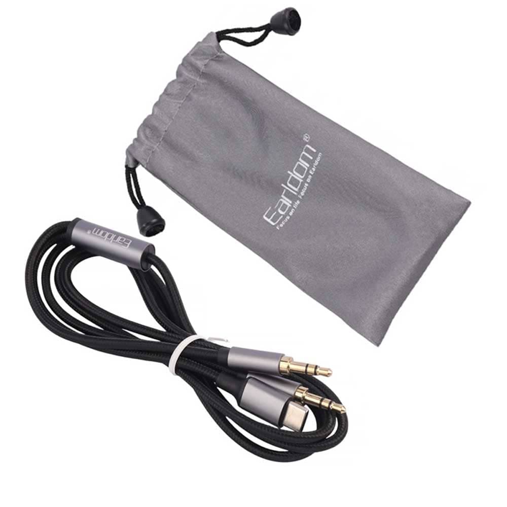 کابل تبدیل AUX به Type-C/AUX طول 1.2 متر Earldom ET-AUX69 2IN1 — تصویر ۲