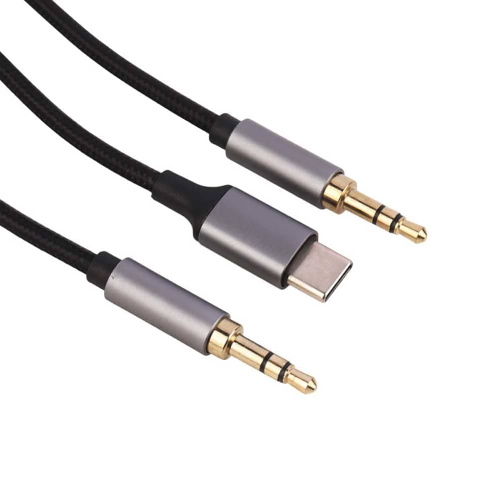 کابل تبدیل AUX به Type-C/AUX طول 1.2 متر Earldom ET-AUX69 2IN1 — تصویر ۳