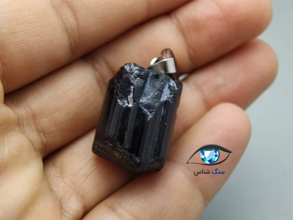 آویز کریستال تورمالین سیاه طبیعی 16.6 گرم — تصویر ۲