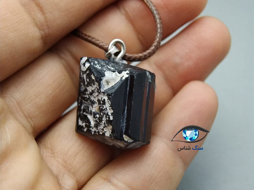 آویز تورمالین سیاه افغانستان 19.3 گرم — تصویر ۲