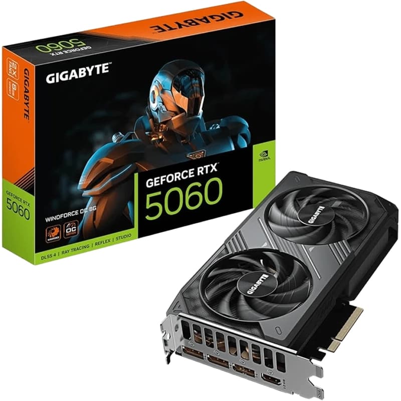 کارت گرافیک گیگابایت مدل GIGABYTE VGA GeForce 5060 WINDFORCE 2 OC 8GB — تصویر ۳