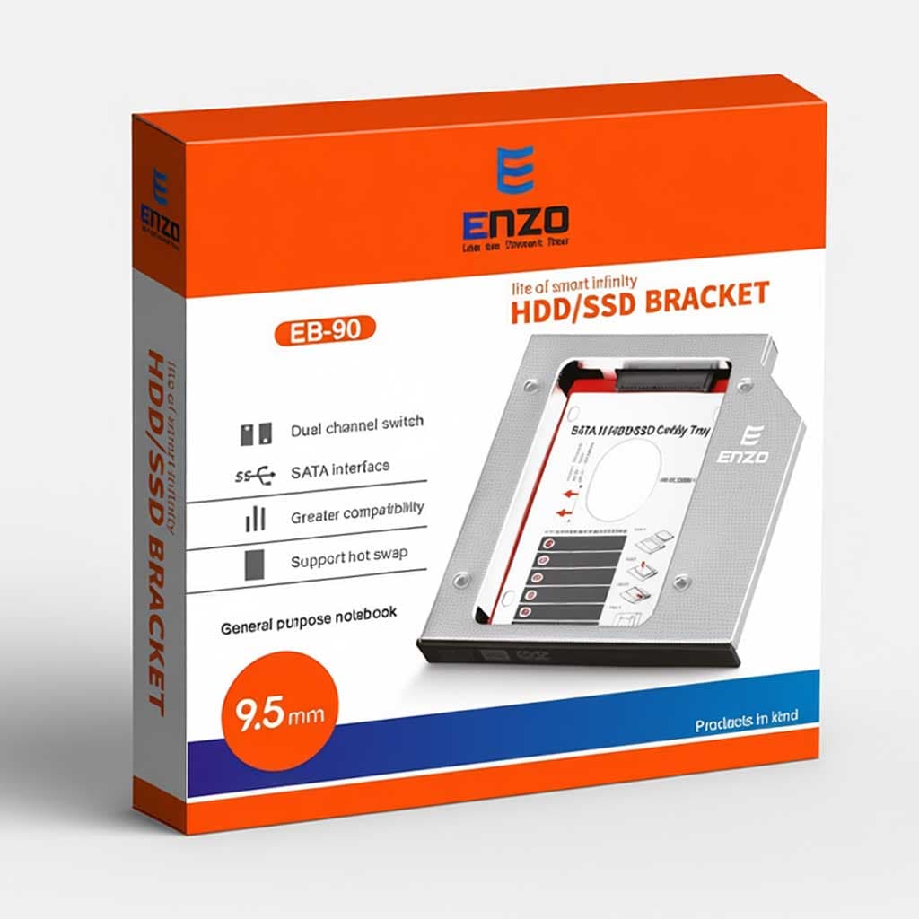کدی مبدل هارد لپ تاپ 9.5 میلیمتر ENZO EB-90 9/5MM