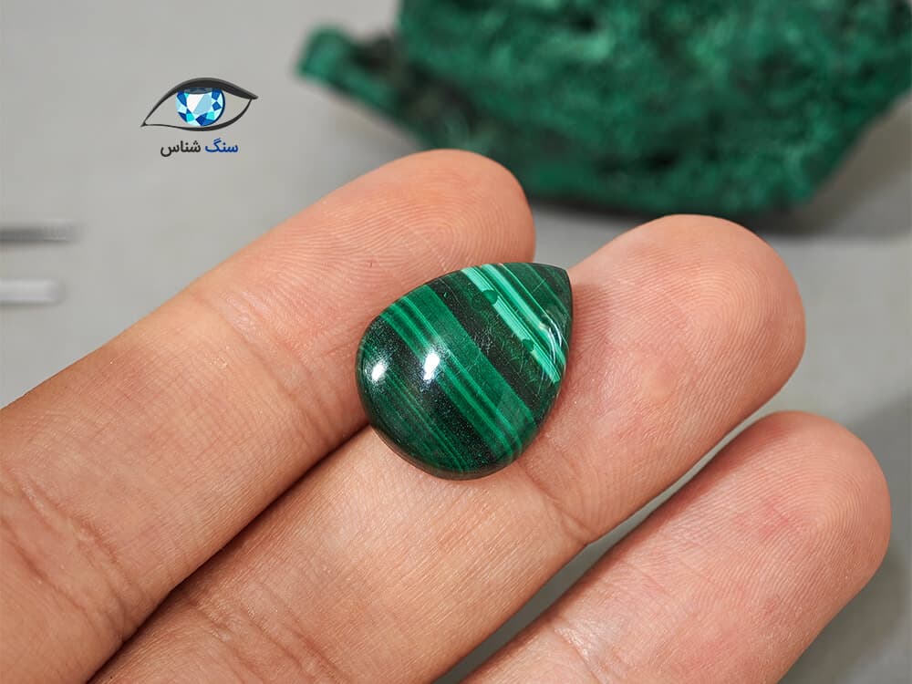 مالاکیت طبیعی 3.4 گرم — تصویر ۲