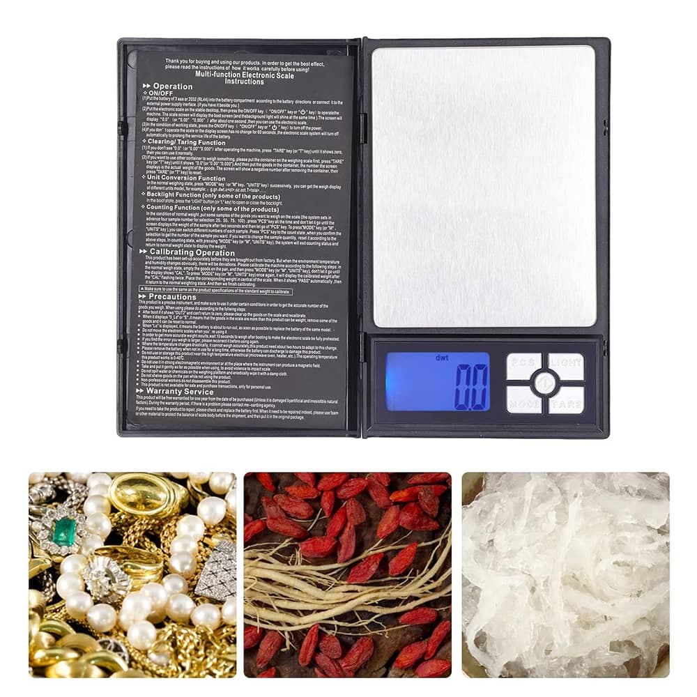 ترازو Notebook دیجیتال 500 گرم با دقت 0.1 گرم — تصویر ۲