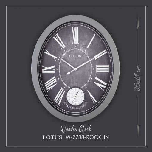 ساعت دیواری چوبی مدل ROCKLIN کد W-7738 — تصویر ۵