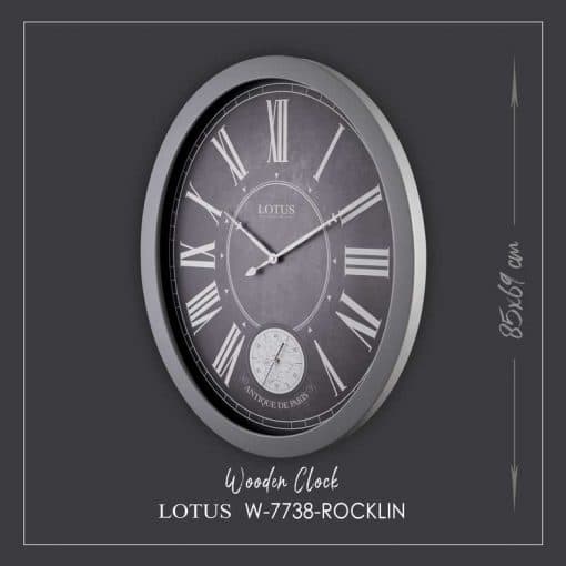 ساعت دیواری چوبی مدل ROCKLIN کد W-7738 — تصویر ۳
