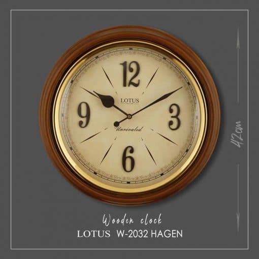 ساعت دیواری چوبی مدل HAGEN کد W-2032 — تصویر ۲
