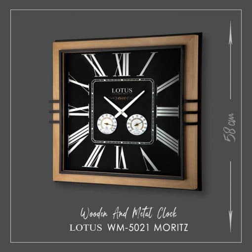 ساعت دیواری چوبی لوتوس مدل MORITZ کد WM-5021 — تصویر ۴