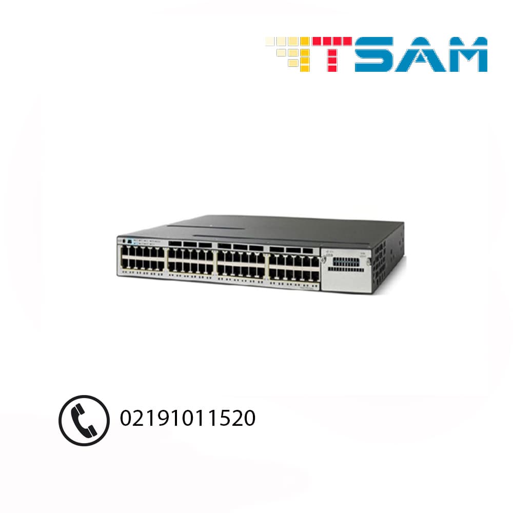 سوئیچ 48 پورت سیسکو مدل WS-3750X-48PF-S
