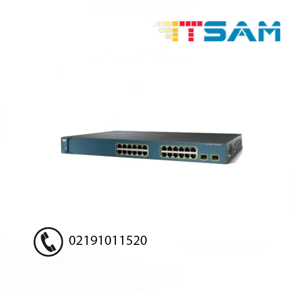 سوئیچ شبکه سیسکو 24 پورت WS-3560-24PS-S — تصویر ۲
