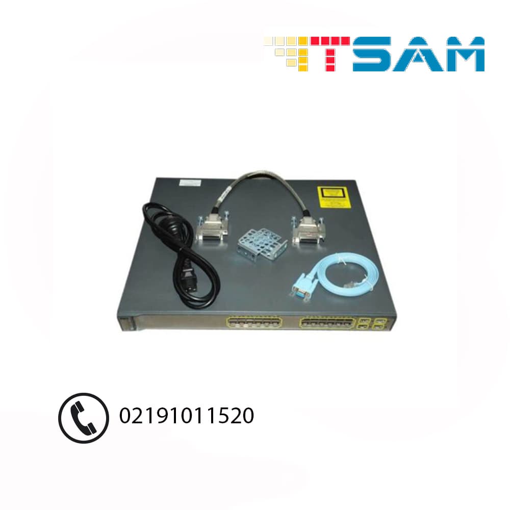 سوئیچ 48 پورت سیسکو مدل WS-C3750-48TS-E — تصویر ۲
