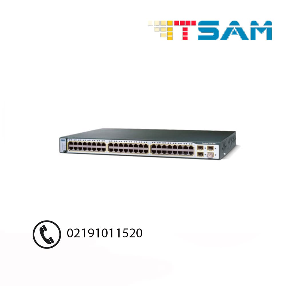 سوئیچ 48 پورت سیسکو مدل WS-C3750-48TS-E