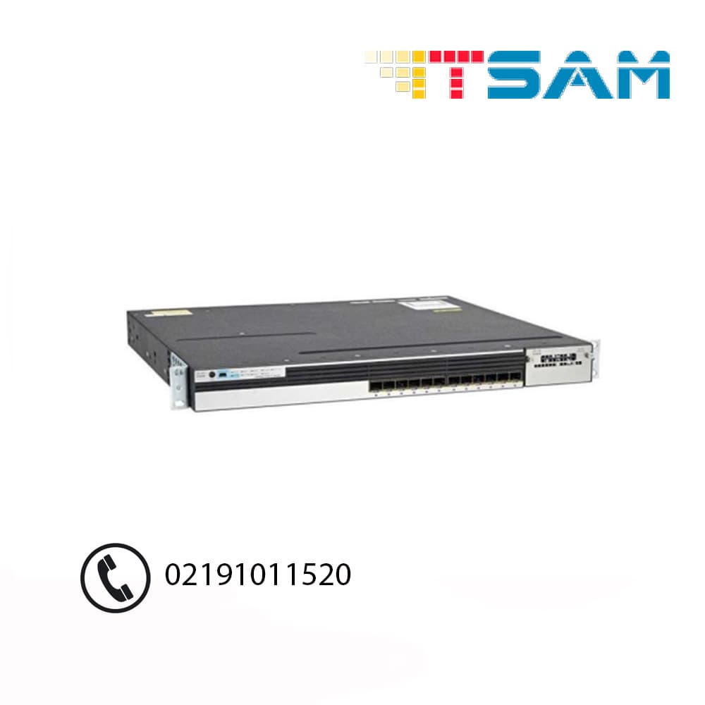 سوئیچ سیسکو مدل WS-C3750X-12S-E کارکرده