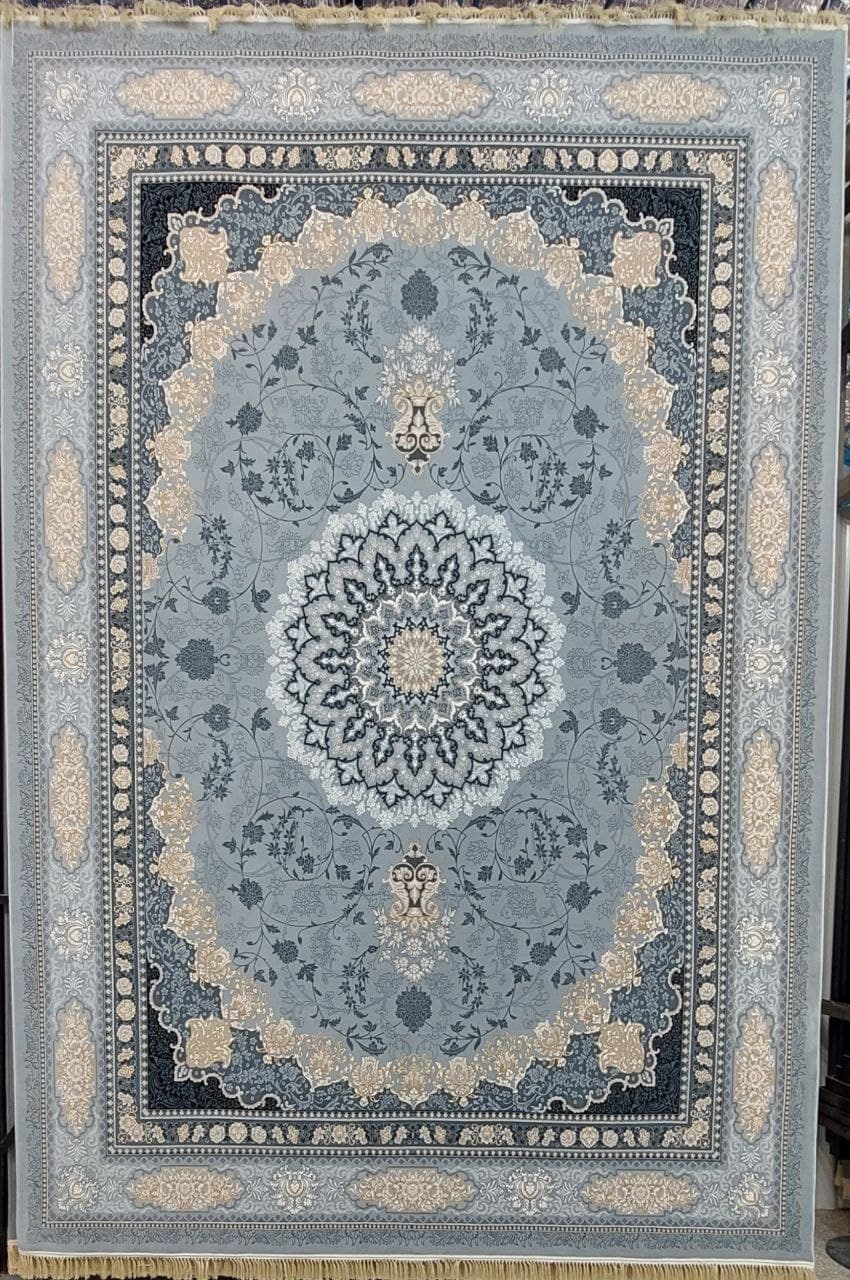 فرش ۷۰۰ شانه نقشه آنیسا زمینه نقره ای