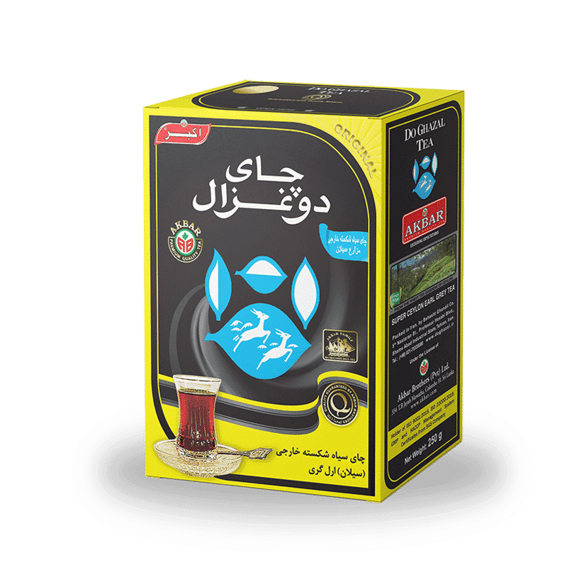 چای 250 گرمی عطری مشکی دوغزال در بسته بندی 24 عددی
