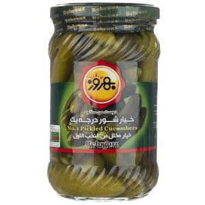خیارشور درجه یک 660 گرمی بهروز در بسته بندی 12 عددی