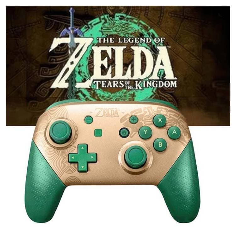 کنترلر بی سیم Nintendo Switch Pro – طرح The Legend of Zelda: Tears of the Kingdom سبز — تصویر ۴