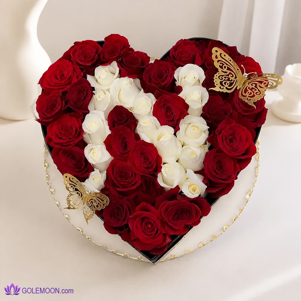 باکس گل حرف N 3