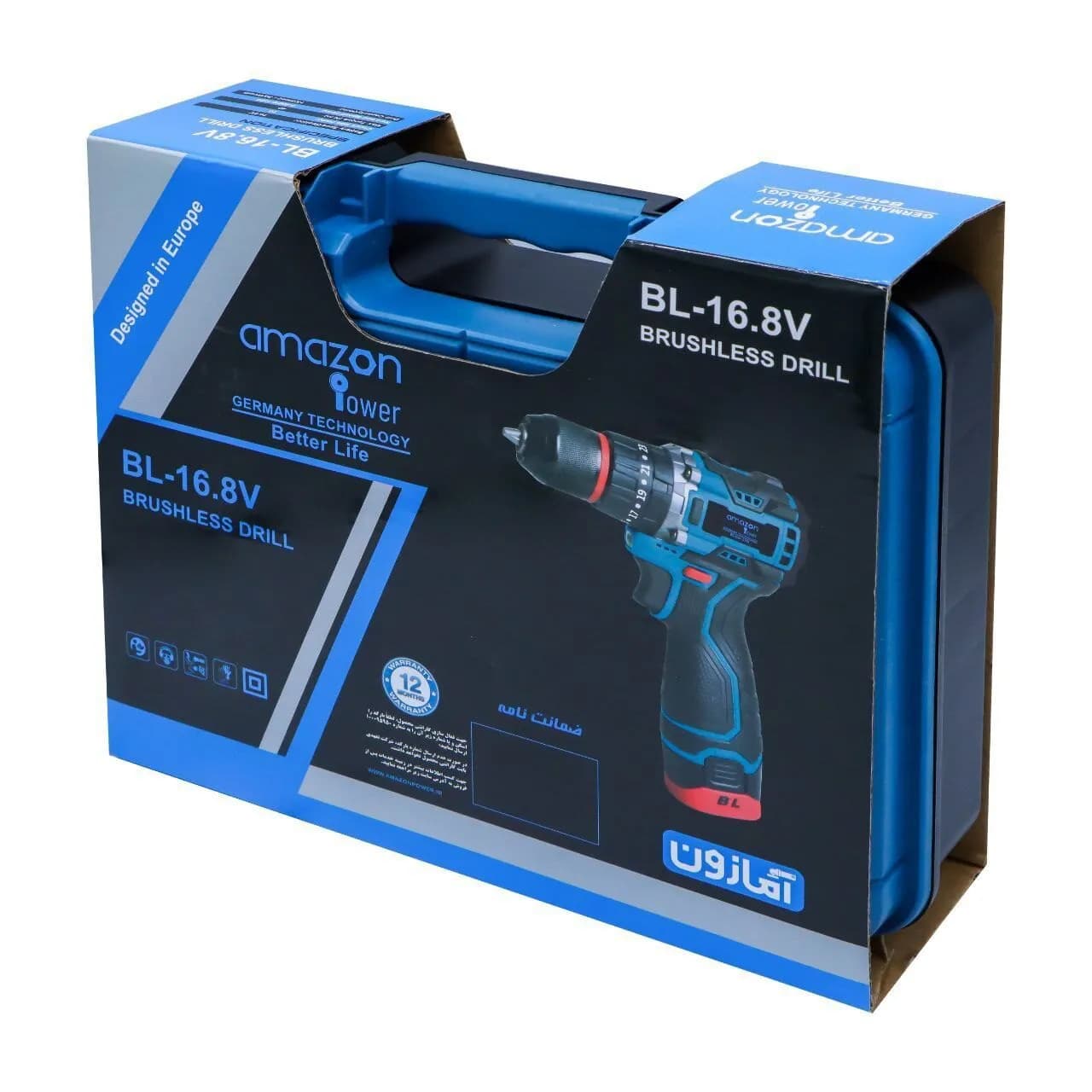 دریل شارژی ۱۶.۸ ولت براشلس آمازون مدل BL-16.8V — تصویر ۲