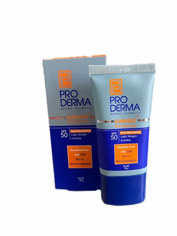 کرم ضد آفتاب مردانه پرودرما SPF 50 مدل Sunvest