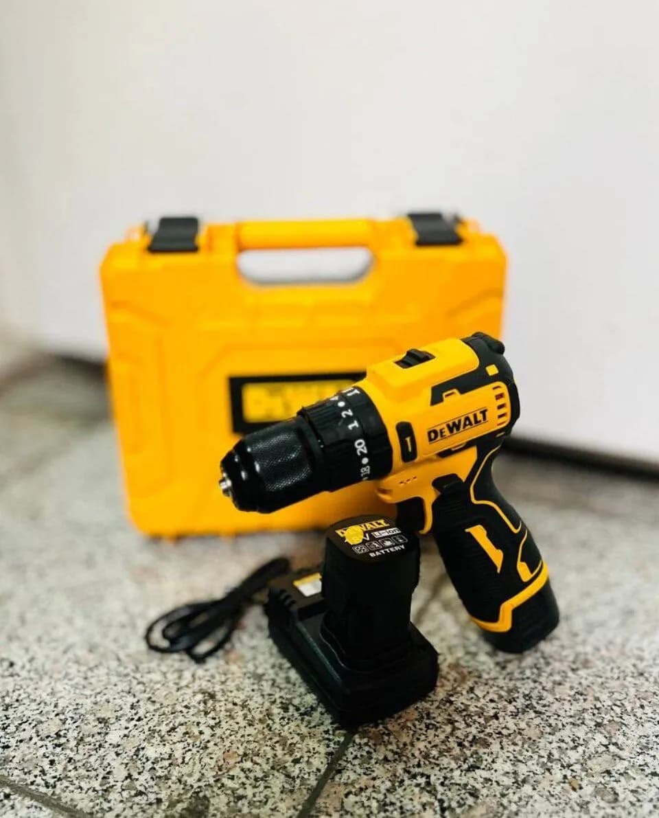 دریل شارژی ۲۴ ولت براشلس سه نظام فلزی ۱۳ طرح دیوالت مدل DEWALT-13
