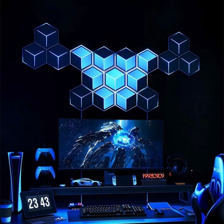 پنل روشنایی هوشمند 7 قطعه Govee Glide Hexagon Ultra Meteor Grey — تصویر ۲