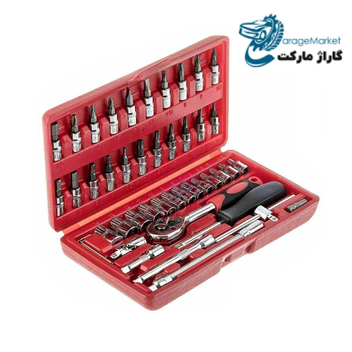 جعبه بکس 46 پارچه باس درایو 1/4 اینچ مدل CR-V-46PC — تصویر ۴