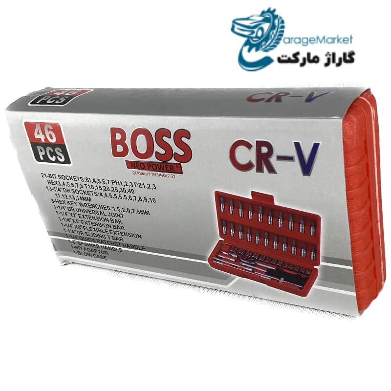 جعبه بکس 46 پارچه باس درایو 1/4 اینچ مدل CR-V-46PC — تصویر ۳