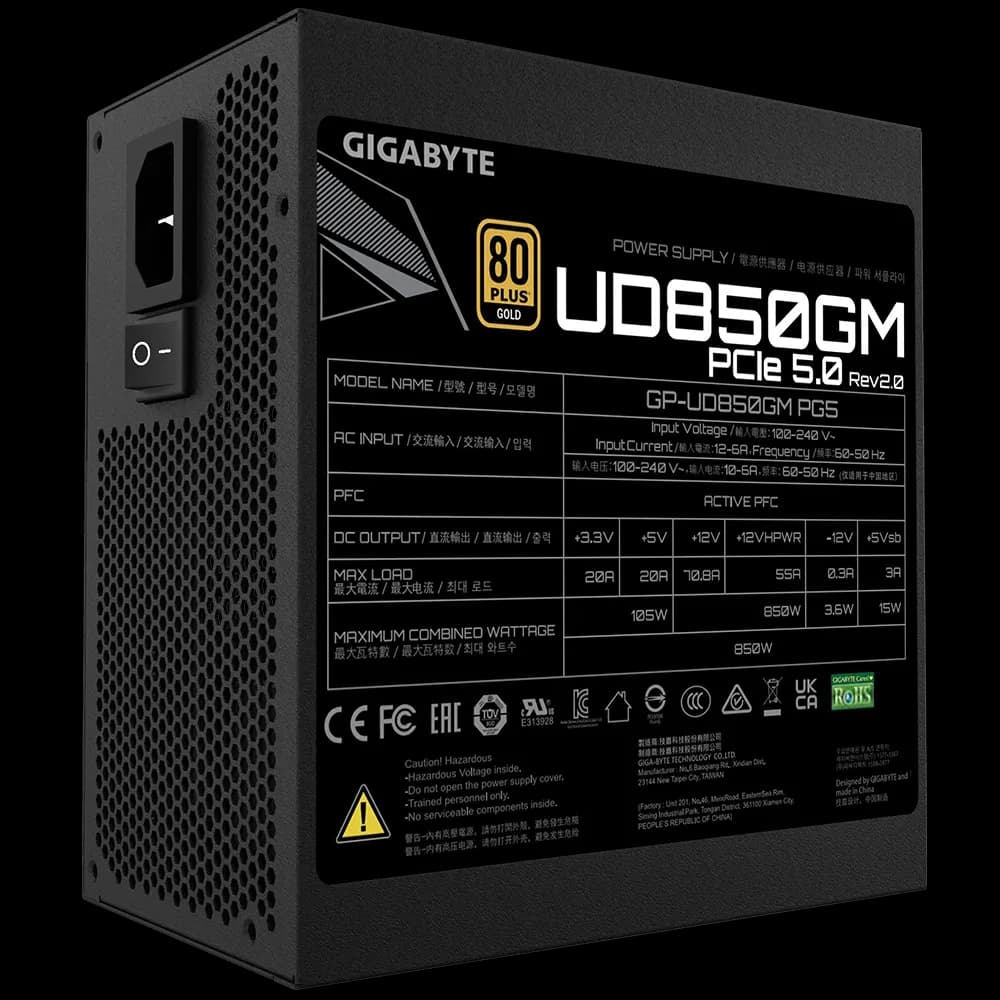 پاور 850 وات گیگابایت UD850GM PG5 — تصویر ۲