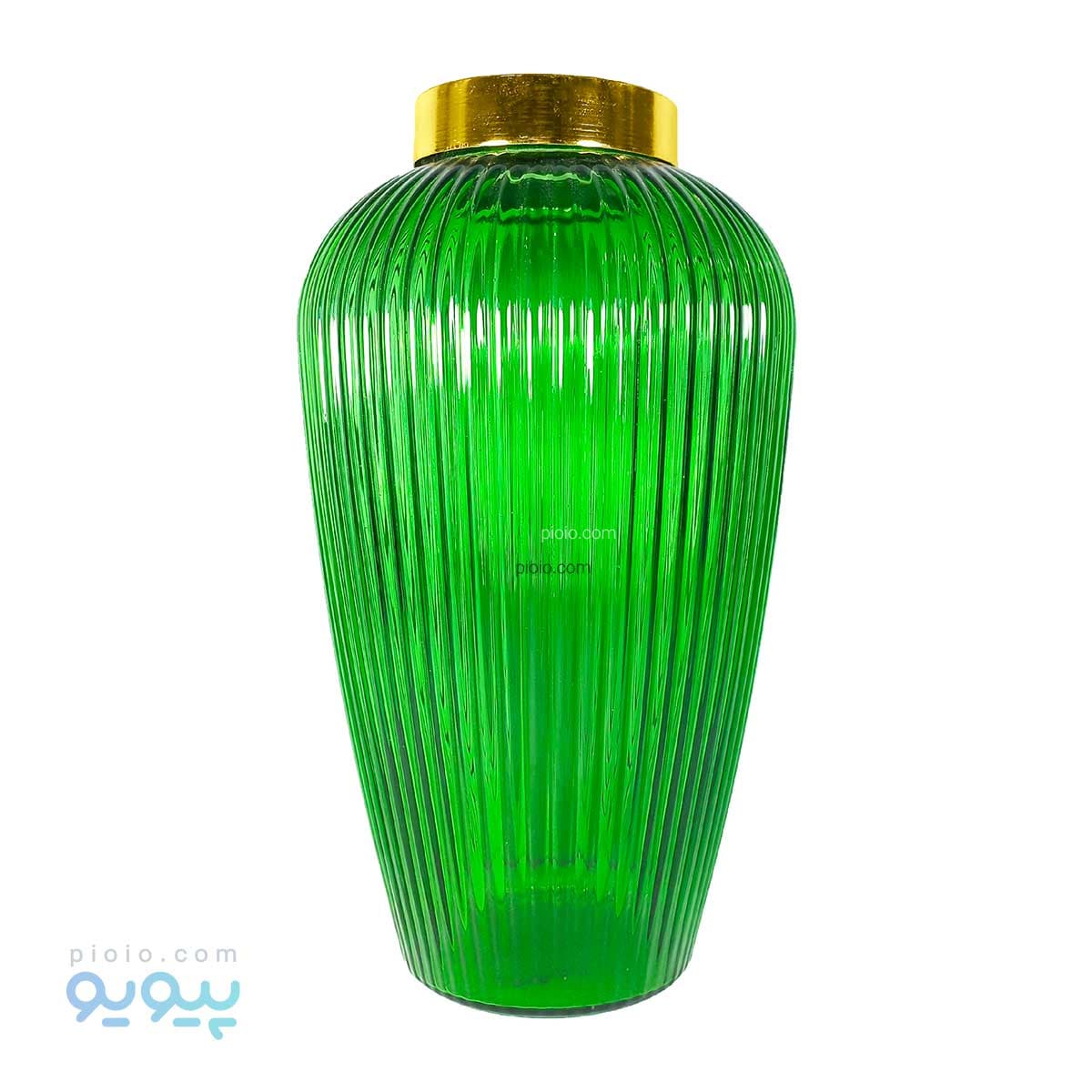 گلدان کوزه ای کبریتی لبه طلایی — تصویر ۵