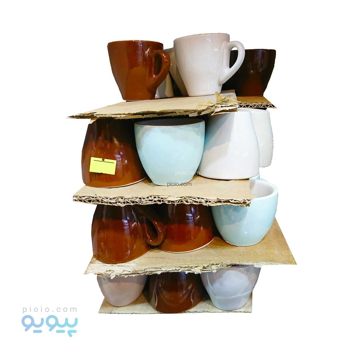 فنجان رنگی ساده دسته دار — تصویر ۳