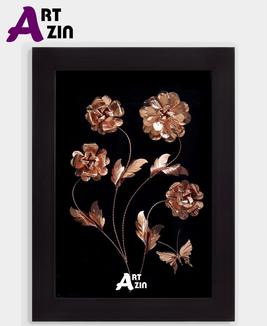 هدایای تبلیغاتی تابلو 4 گل مسی سایز ۲۶*۳۵ سانتی کد: 160