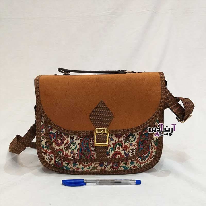 کیف دخترانه شیک دوشی سنتی ترمه کرم کد : 3 – 507 — تصویر ۲