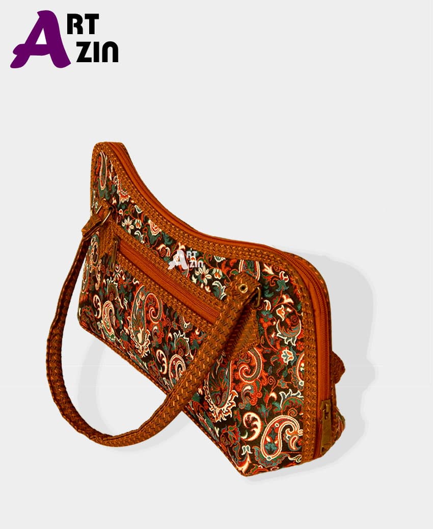 کیف زنانه شیک سنتی قایقی ترمه یزد کد : 2 – 507 — تصویر ۲