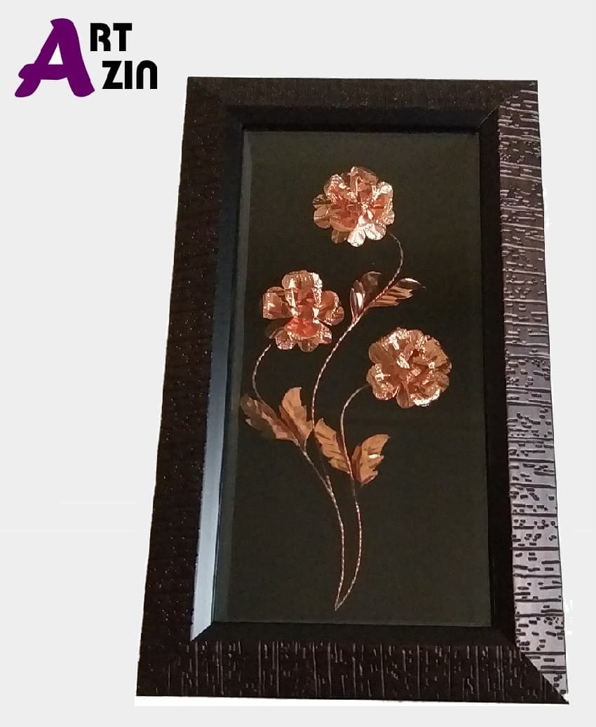 تابلو گل مسی عمده سه گل ۲۱*۳۶ سانتیمتری کد: 156
