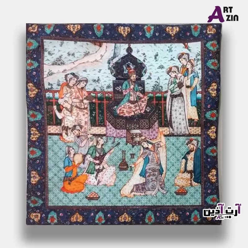کوسن هنری مخمل مبل سنتی طرح نقاشی ایرانی کد: 66 – 601