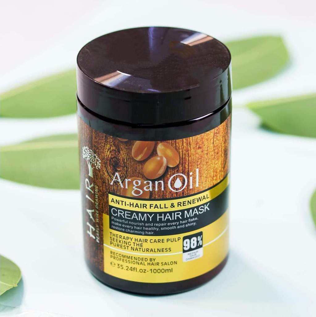 ماسک مو روغن آرگان برزیلی 1000 میل بدون سولفات HAIR — تصویر ۴