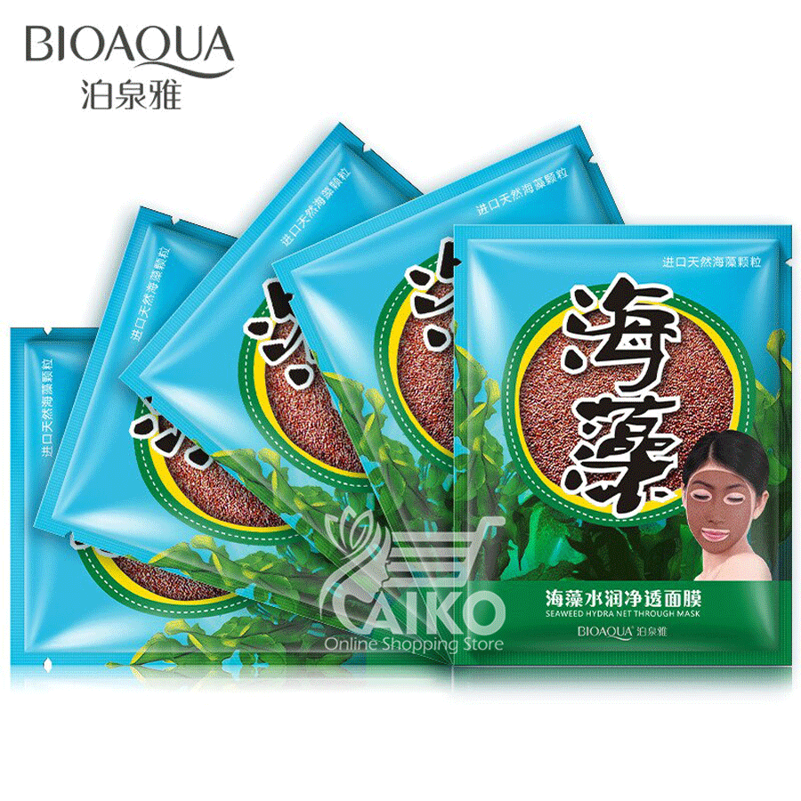 ماسک صورت جلبک دانه ریز ورقه ای بیوآکوا BIOAQUA — تصویر ۳
