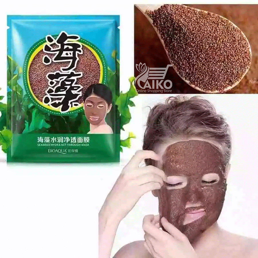 ماسک صورت جلبک دانه ریز ورقه ای بیوآکوا BIOAQUA — تصویر ۴