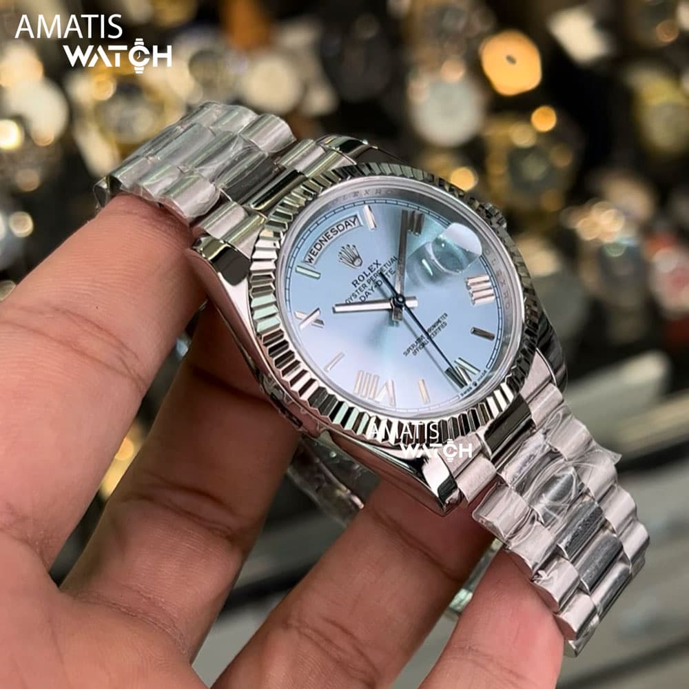 ساعت مچی مردانه رولکس چهار مهر جهانی Rolex Day-Date 40 Platinum
