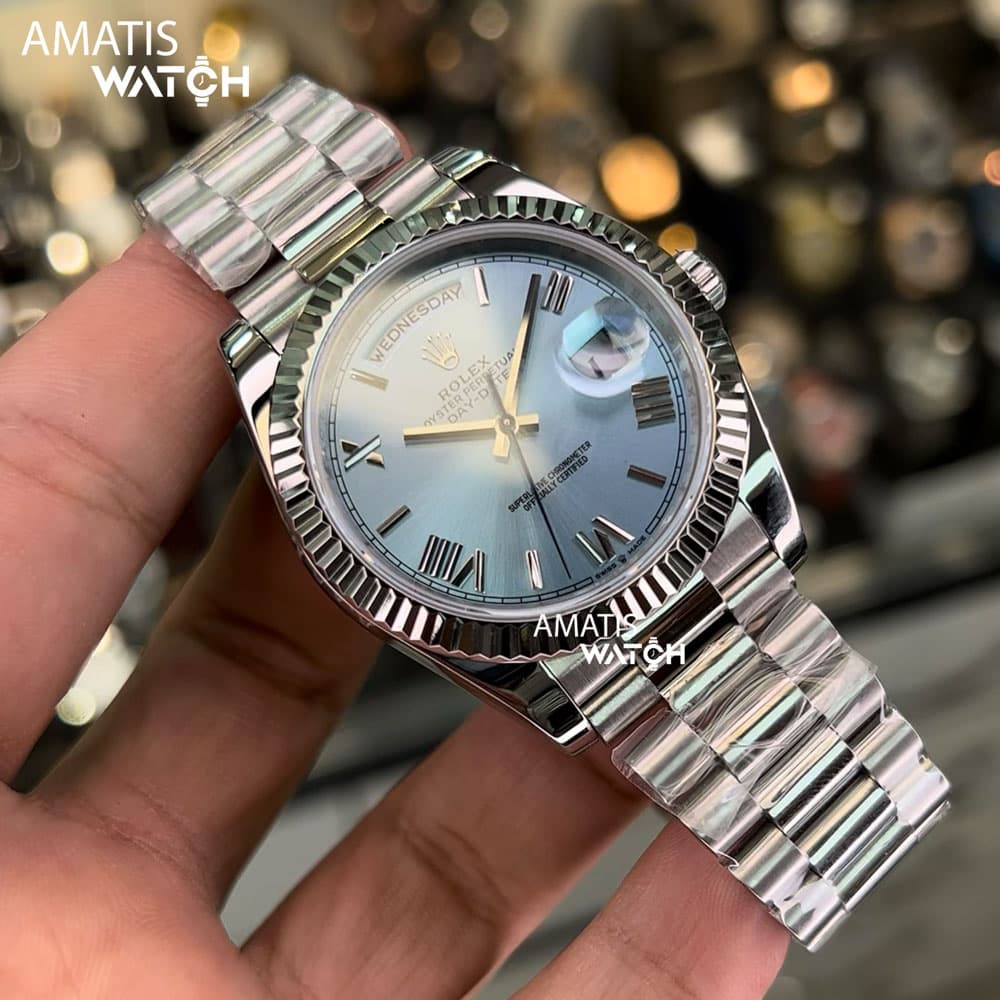ساعت مچی مردانه رولکس چهار مهر جهانی Rolex Day-Date 40 Platinum — تصویر ۲