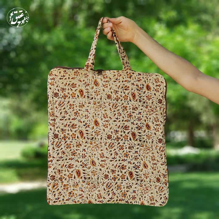 کیف پارچه ای (ساک پارچه ای) قلمکار مخصوص نان کد 2 (عقیق) — تصویر ۳