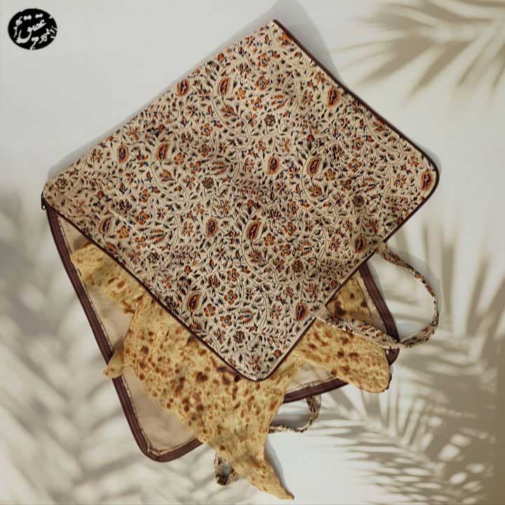کیف پارچه ای (ساک پارچه ای) قلمکار مخصوص نان کد 2 (عقیق)