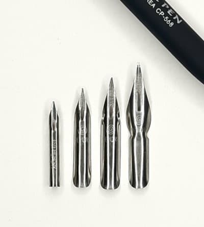 دسته قلم فلزی با ۴ نوک فلزی مختلف comic pen — تصویر ۳