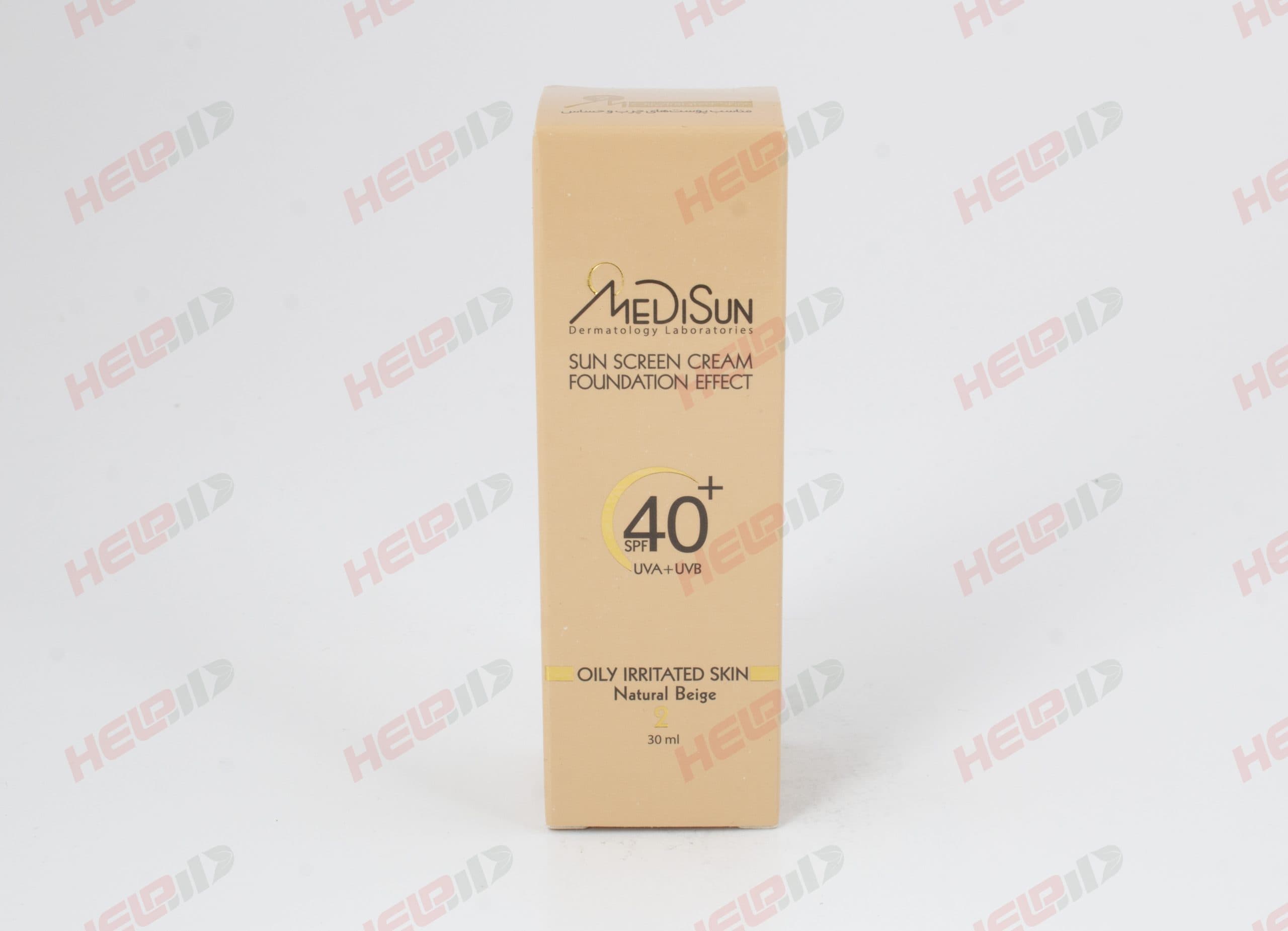ضد آفتاب کرم پودری +SPF40 پوست های چرب و حساس مدیسان