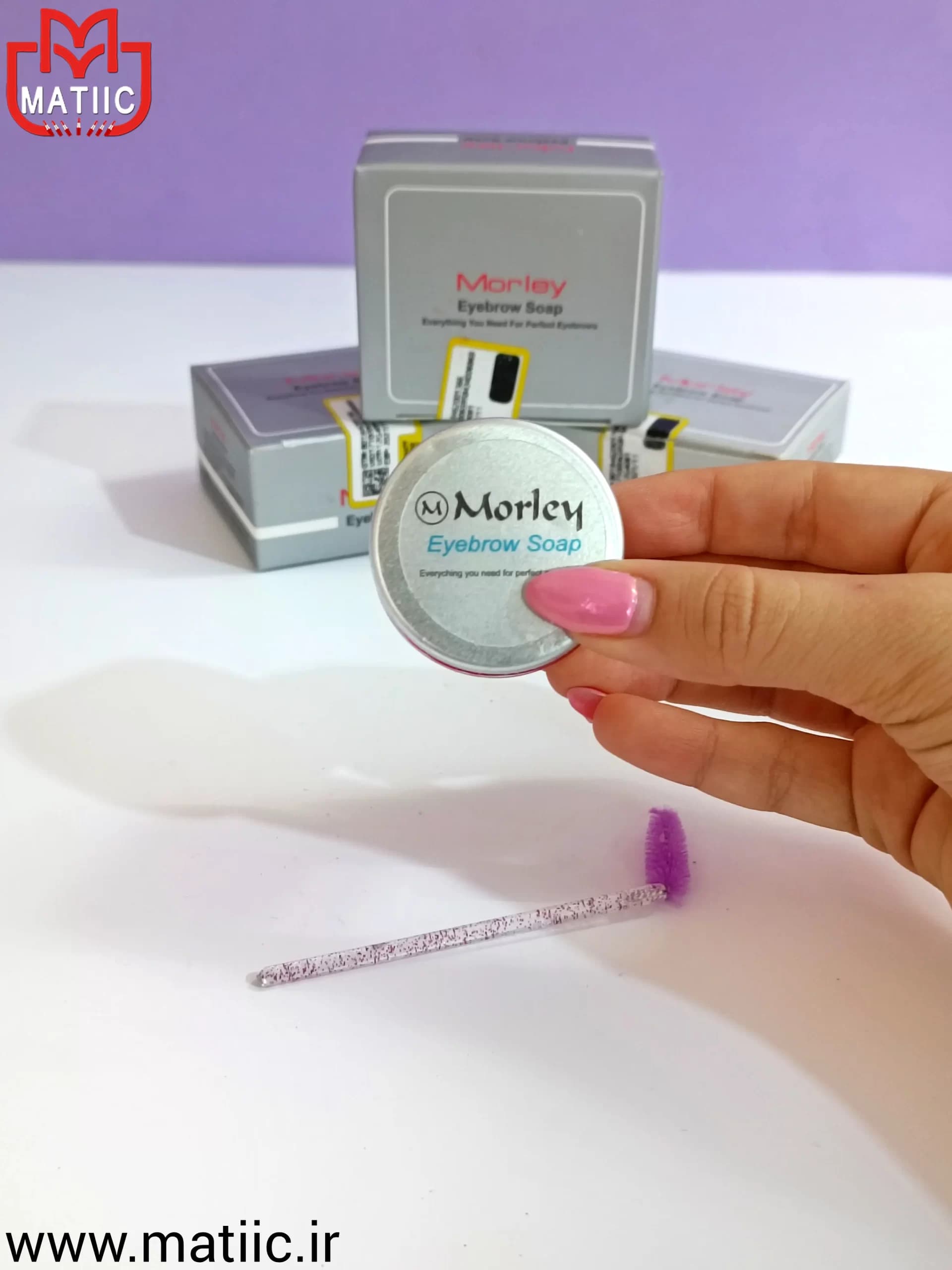 صابون لیفت ابرو مورلی (morley) به همراه برس — تصویر ۲