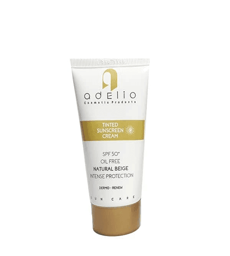 کرم ضد آفتاب فاقد چربی بژ طبیعی ادلیو Adelio- SPF50 — تصویر ۲