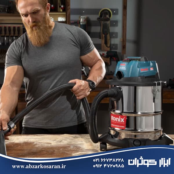 جارو شارژی سطلی رونیکس Ronix مدل 8641 — تصویر ۴