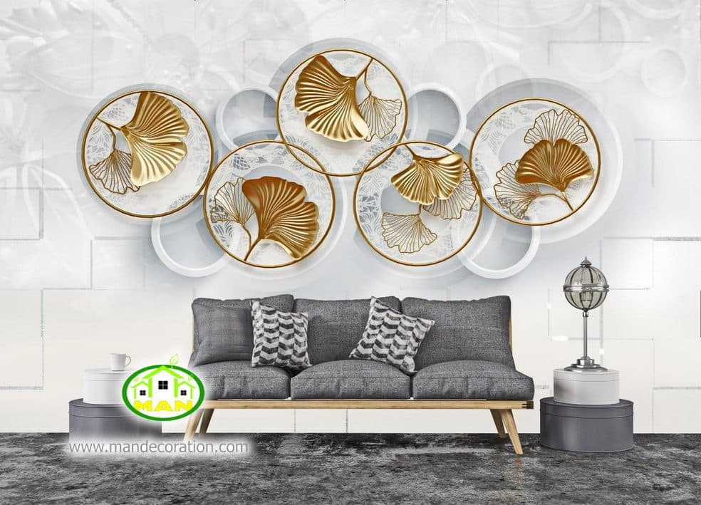 پوستر دیواری سه بعدی گلدار لوکس کد vip706