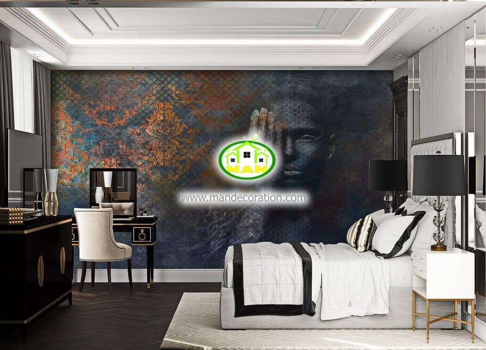 پوستر دیواری چهره خطی نستعلیق لوکس کد vip696